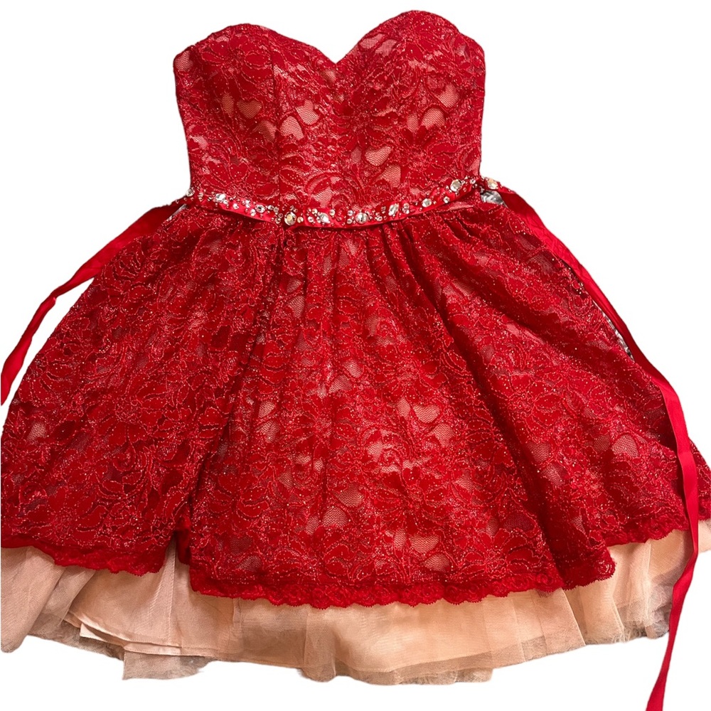 Sparkle Red B.Darlin mini dress
